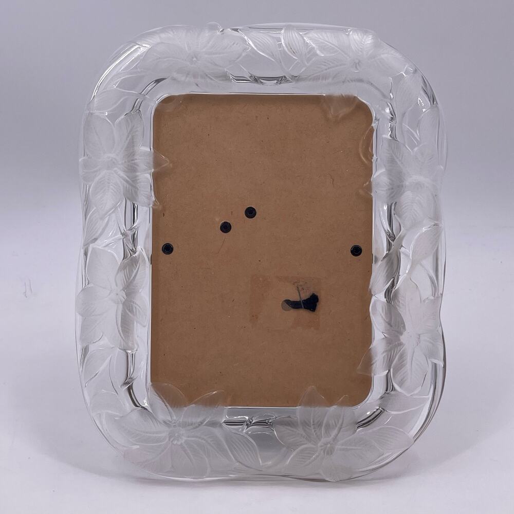 Crystal Clear Signatures Picture Frame Frosted Floral Pattern 5x7 Photo #337139